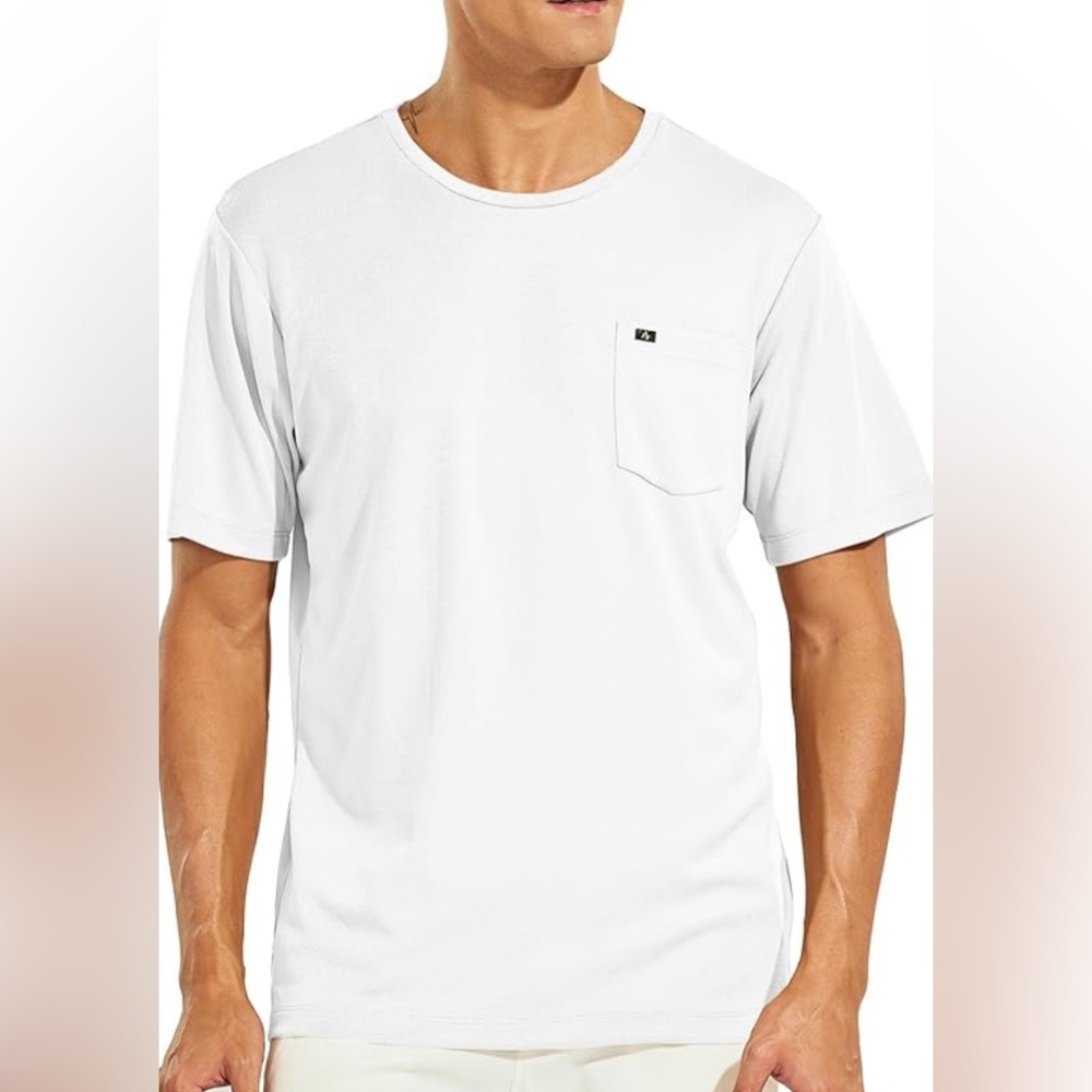 Nepest Men's Athletic Running T-Shirts Dry Fit Pocket Gym Workout Tee NWOT